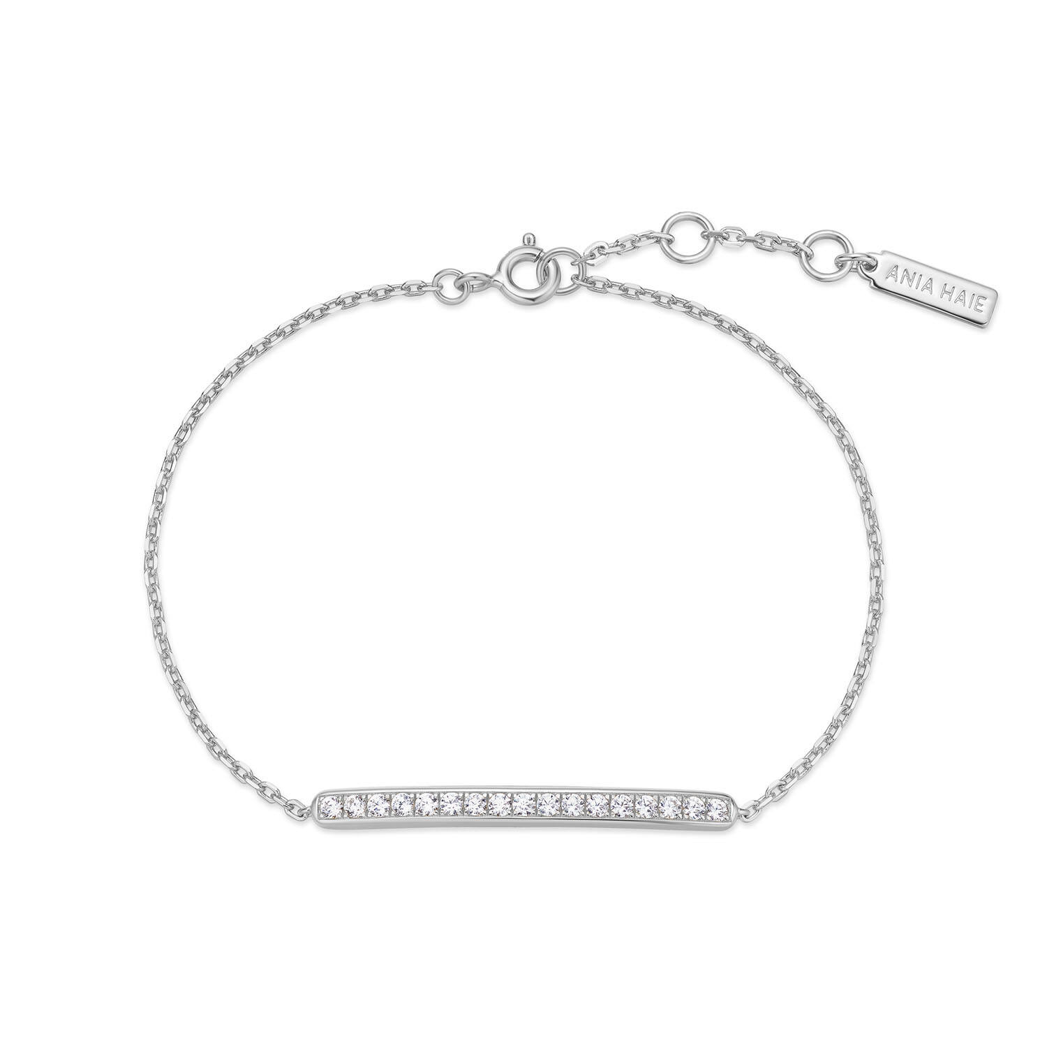  Voque Maven - Schakelarmbanden - Zilver / Gerodineerd - Kristal - 18,5cm